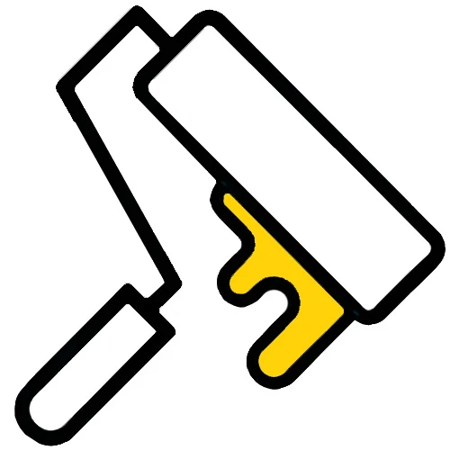 paint roller yellow paint